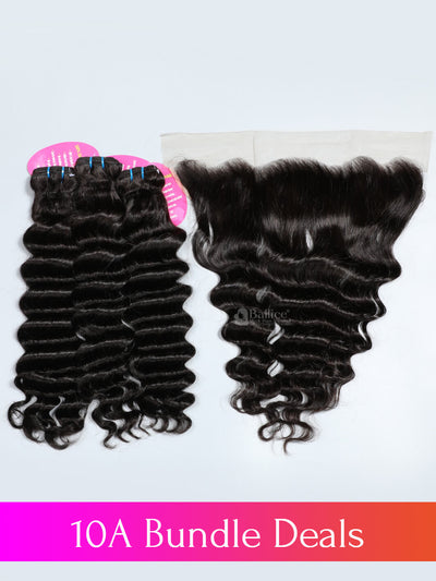     Mink-Brazilian-Hair-loose-Deep-Transparent-Lace-Frontal-and-3-Bundles