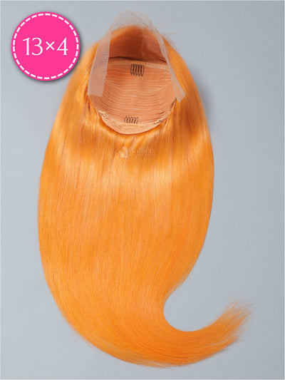     Orange-Ginger-Color-Straight-13X4-Lace-Front-Wigs-Human-Hair-Ballice-Virgin-Hair