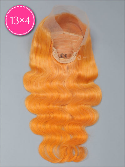     Orange-Ginger-Color-Body-Wave-13X4-Lace-Front-Wigs-Human-Hair