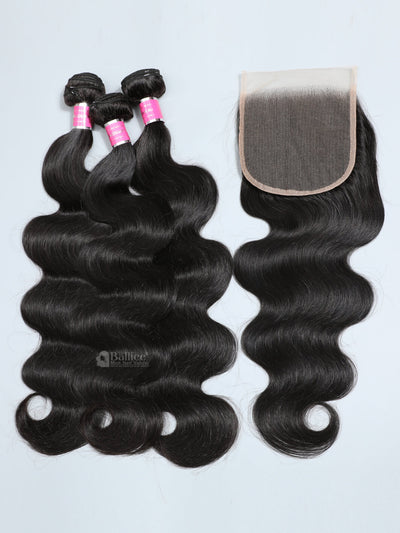 Mink Hair Weave 3 Bundles with 5x5 inch Closure