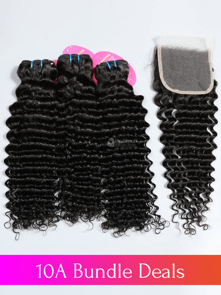 Virgin MINK BRAZILIAN LACE CLOSURE 12-20” Virgin Mink Brazilian Remy Hair Bundles 4 - 20 main image 3